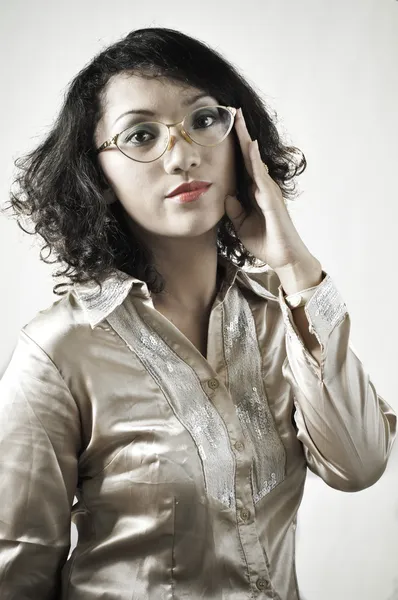 Frau mit alten Brille 6. — Stockfoto